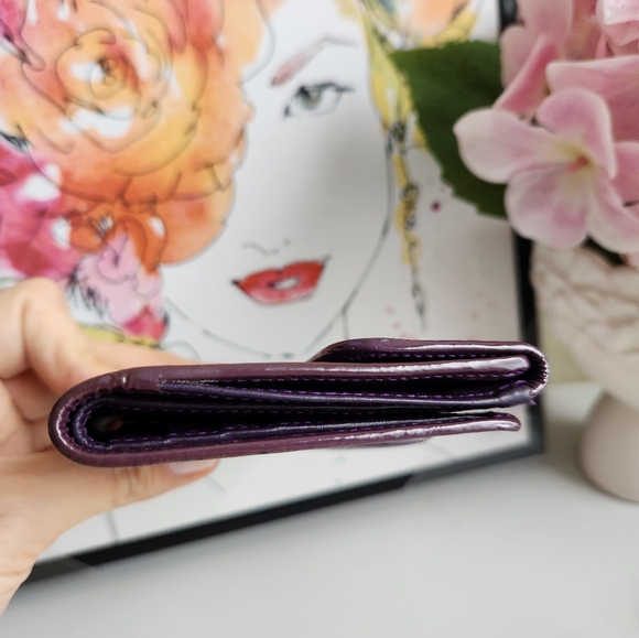PRADA Purple Nylon and Leather Compact Wallet - Picture 4 of 15
